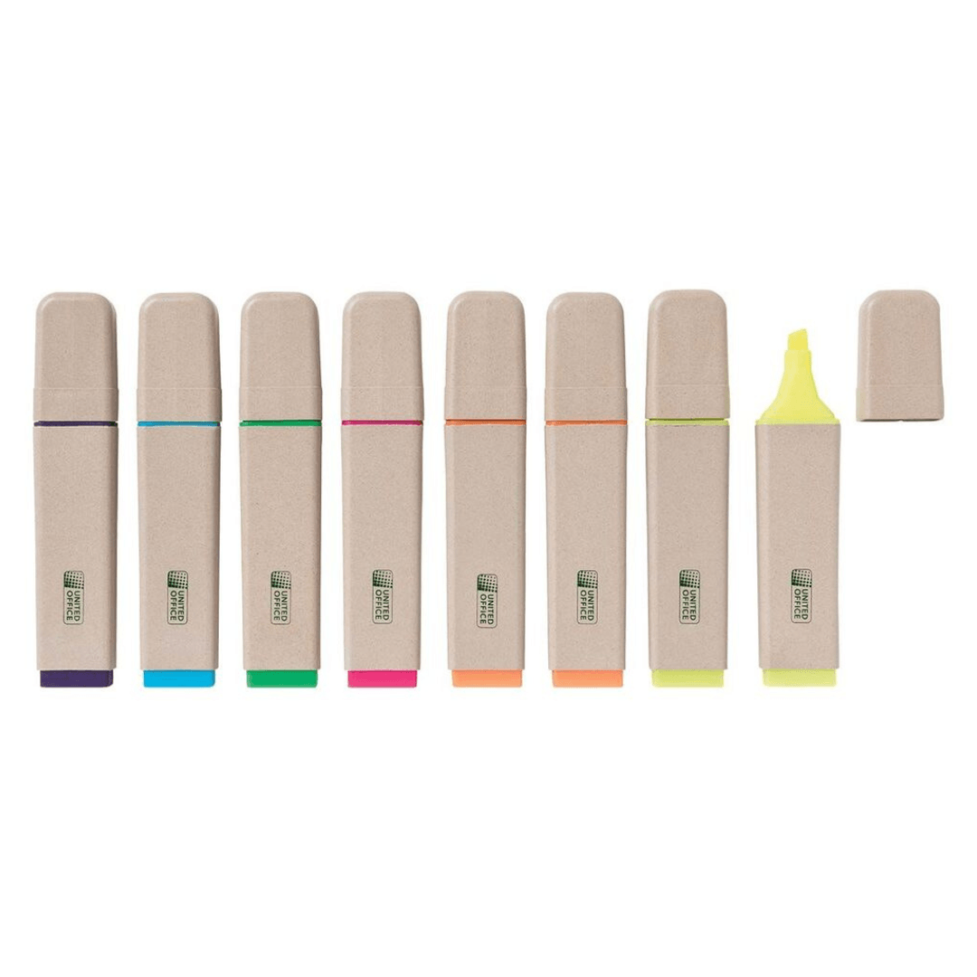 United Office® 8pc Recycled Highlighter Set