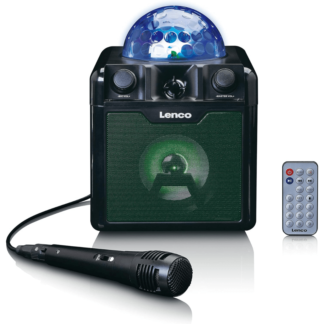 Lenco Karaoke System With Bluetooth , Rechargeable Battery , Microphone And Disco Ball Lebanon"
