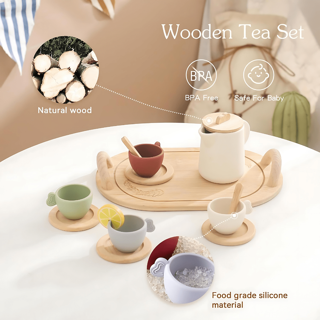 Wooden Tea Party Set for Kids – 2 Years+