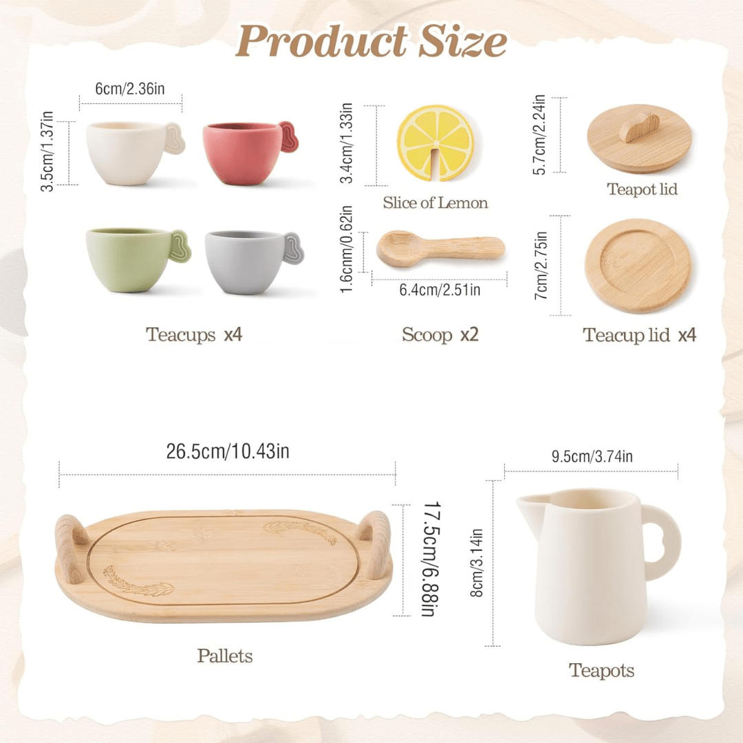 Wooden Tea Party Set for Kids – 2 Years+