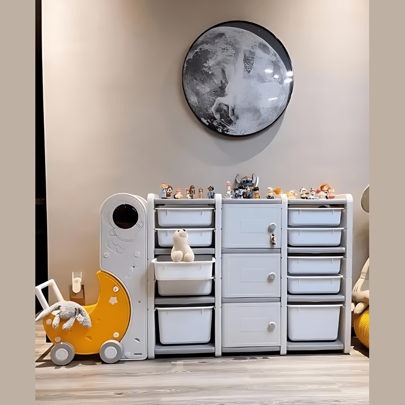Baby Kids 3 Layer Toy Storage Organizer with 10 Storage Bins