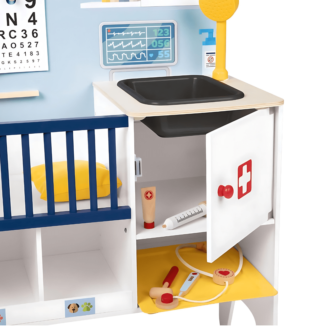 Playtive 2-In-1 Wooden Medical And Veterinary Cabinet