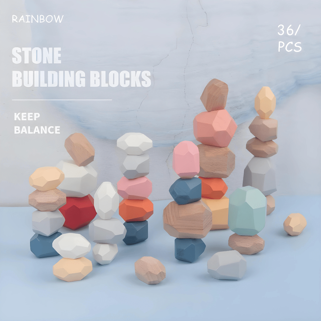 Creative Educational Balancing Building Wooden Blocks For Kids 36 Pieces