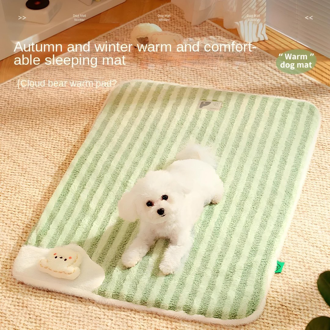 Detachable & Washable Rabbit Plush Cat & Dog Mat – 90×65cm All-Season Comfort