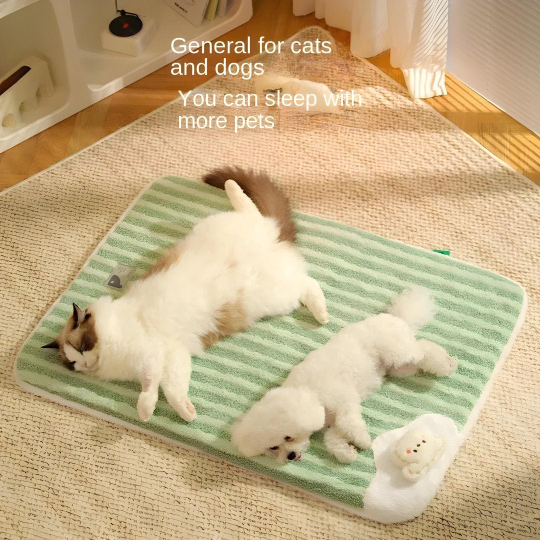 Detachable & Washable Rabbit Plush Cat & Dog Mat – 90×65cm All-Season Comfort