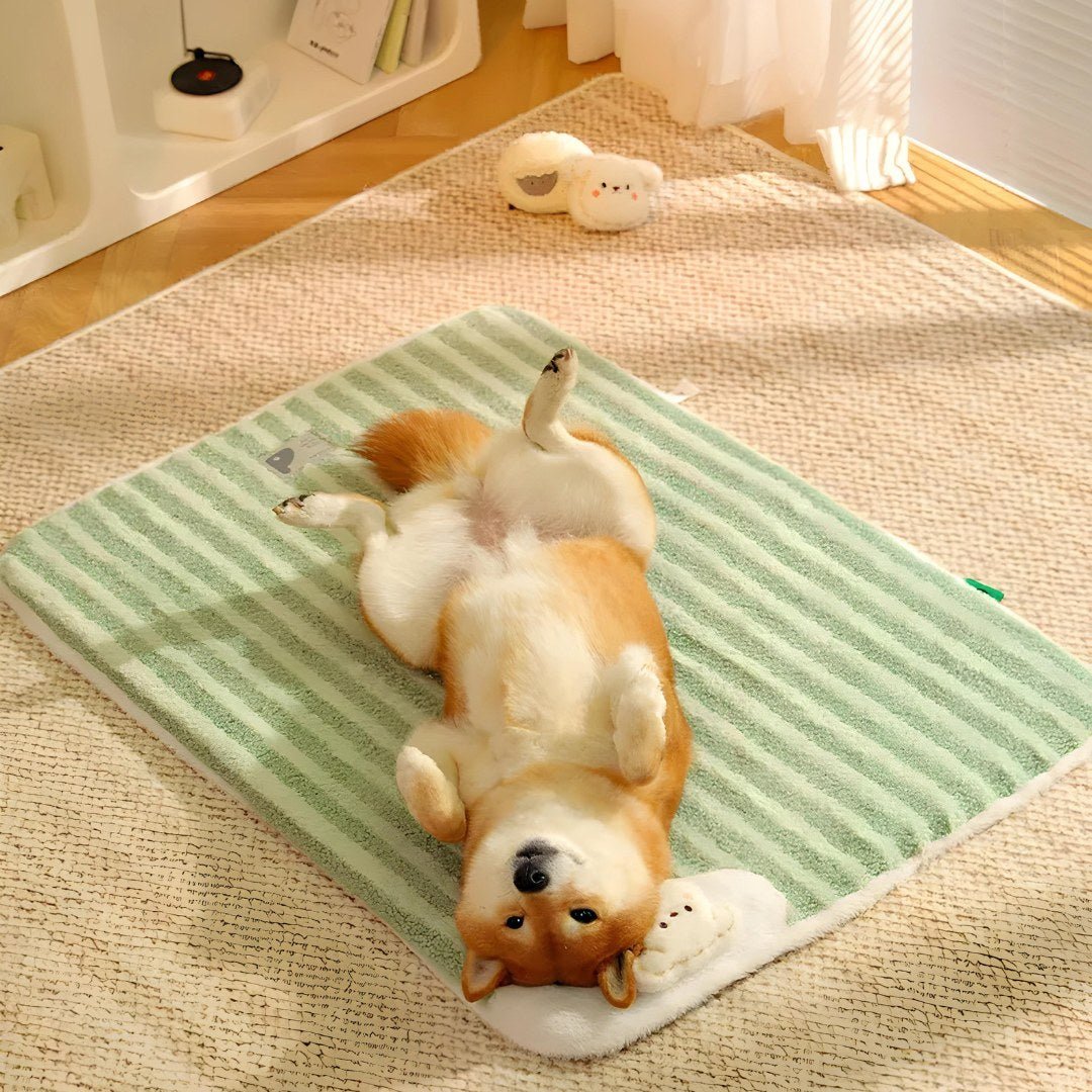 Detachable & Washable Rabbit Plush Cat & Dog Mat – 90×65cm All-Season Comfort