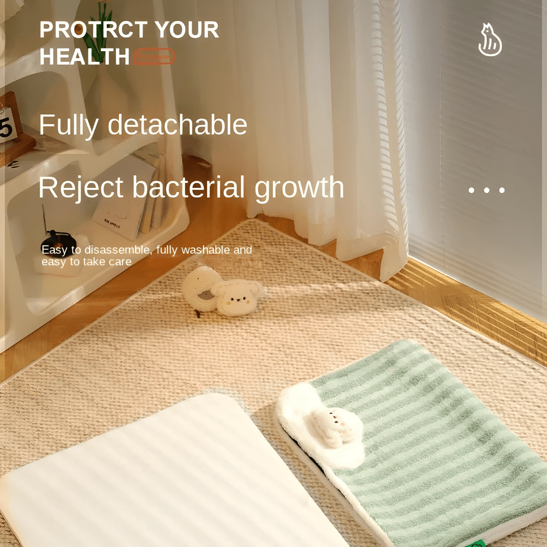 Detachable & Washable Rabbit Plush Cat & Dog Mat – 90×65cm All-Season Comfort