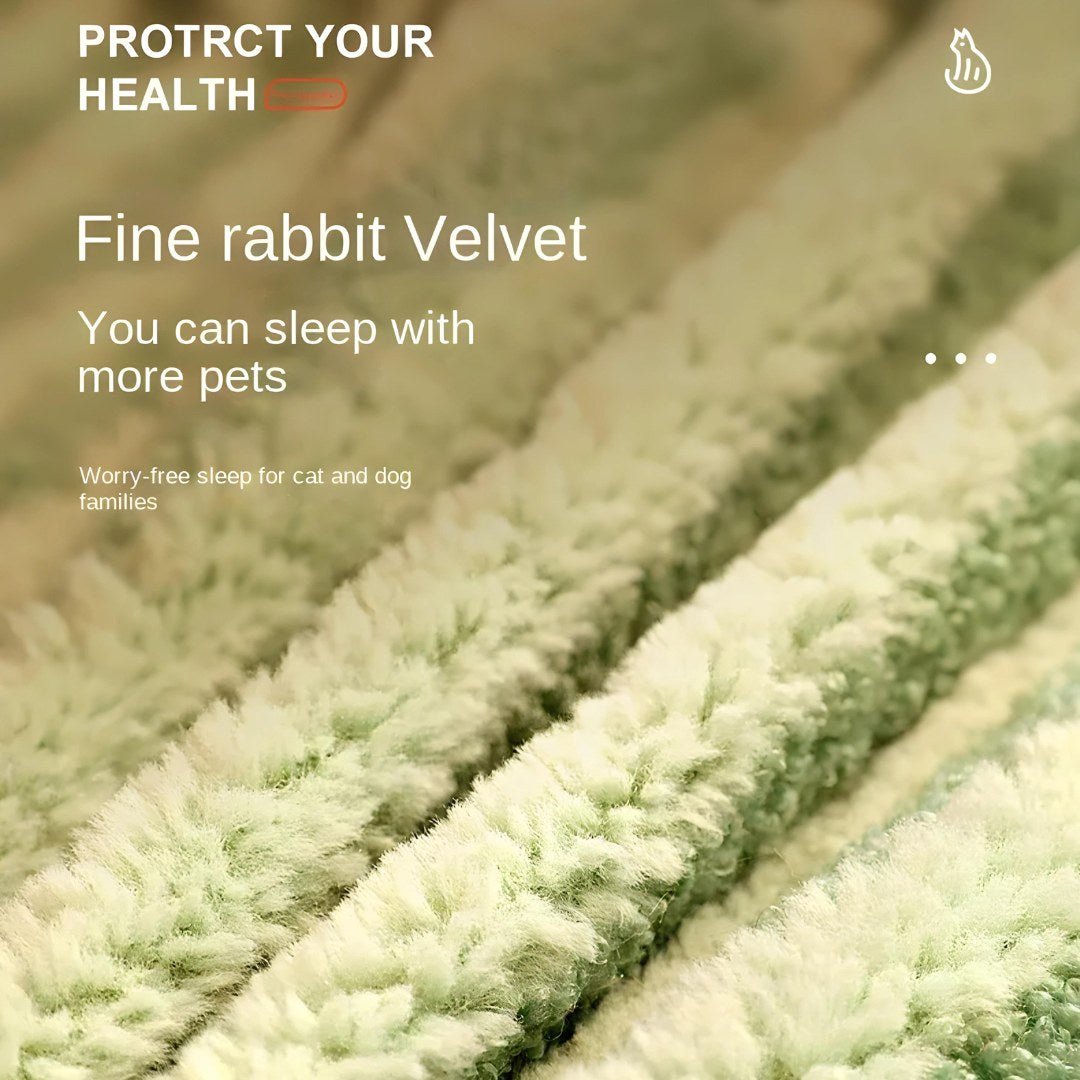 Detachable & Washable Rabbit Plush Cat & Dog Mat – 90×65cm All-Season Comfort
