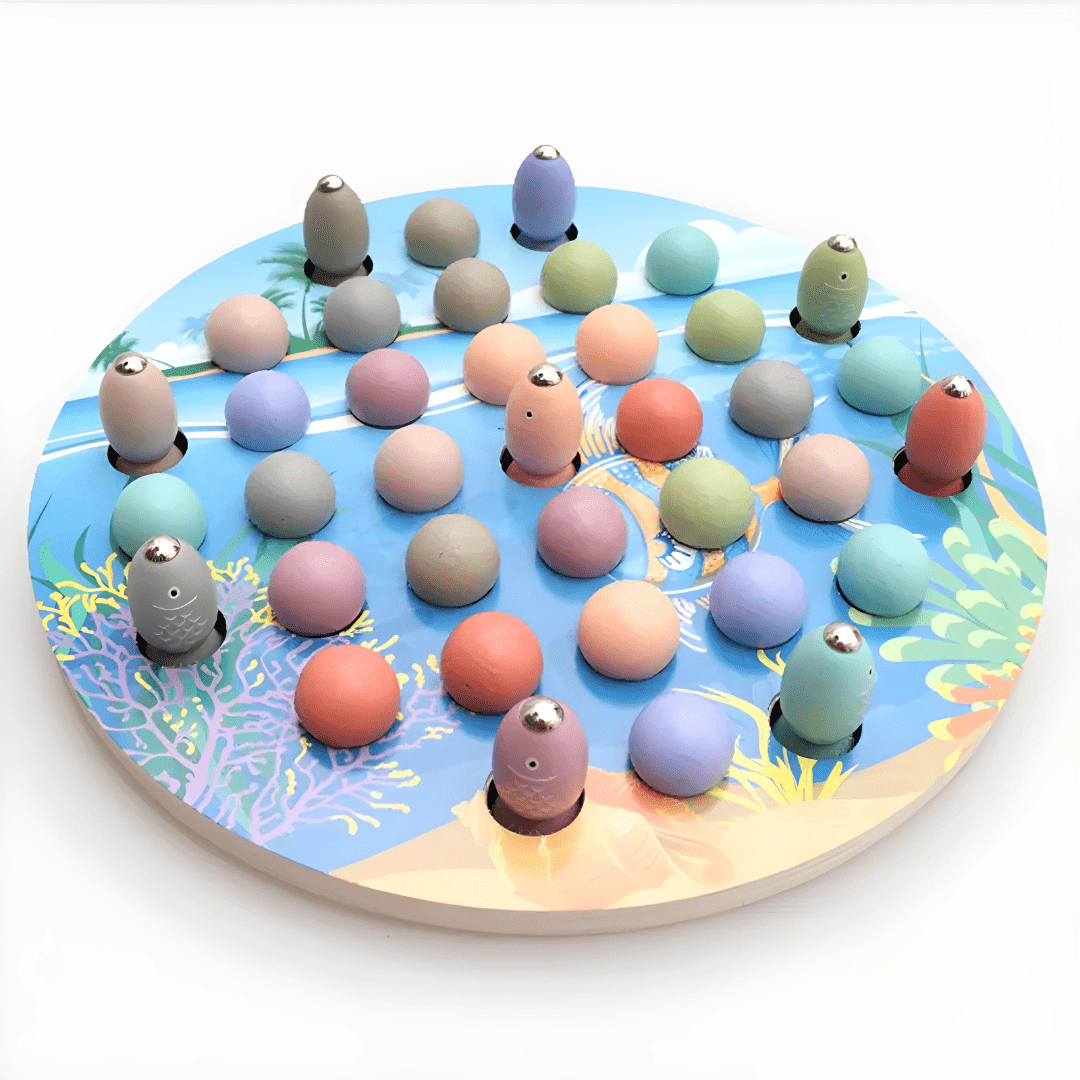 Magnetic Wooden Fishing Game for Kids