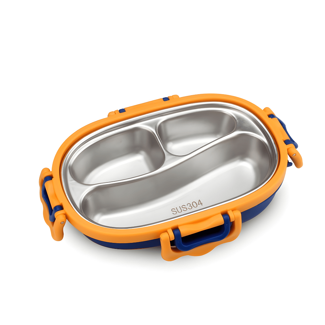 Little Cat 3-Compartment Stainless Steel Feeding Set