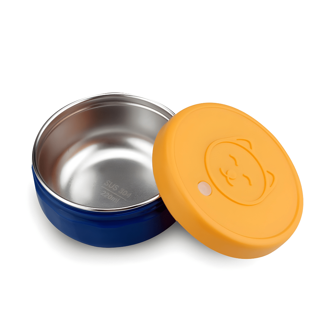 Little Cat 3-Compartment Stainless Steel Feeding Set