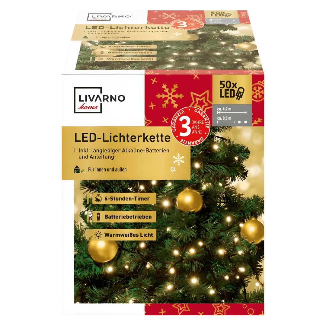 LIVARNO Home Chain With Battery, with 50 LEDs