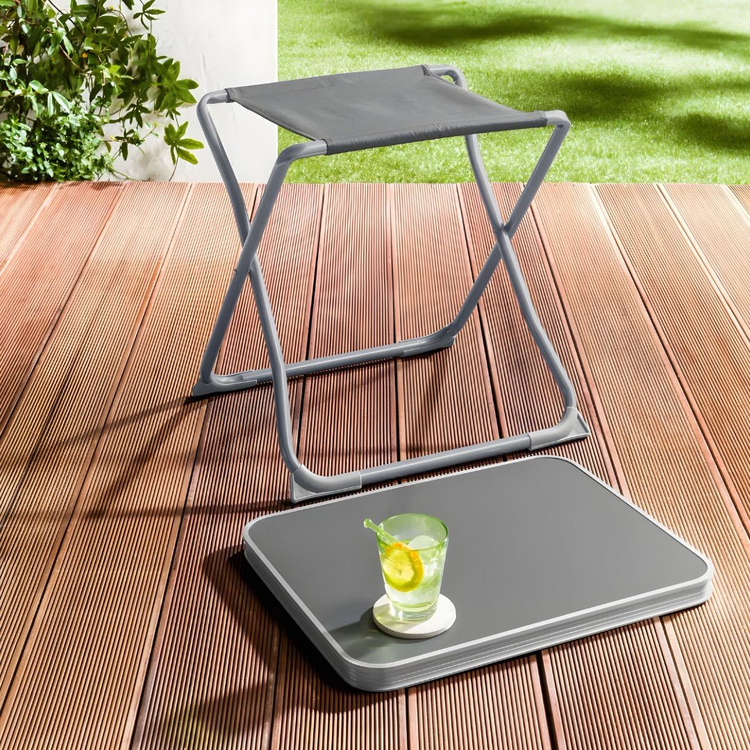 Livarno Home 2-In-1 Folding Stool And Table