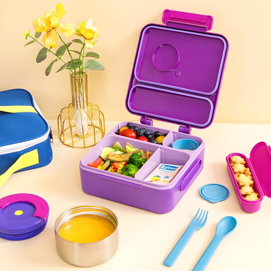 Kids Bento Lunch Box – Leak-Proof, BPA-Free, with Thermos