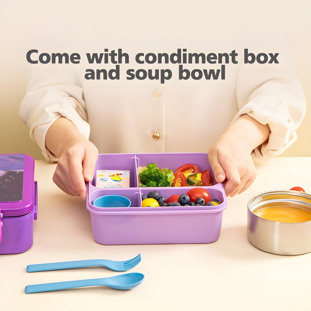 Kids Bento Lunch Box – Leak-Proof, BPA-Free, with Thermos