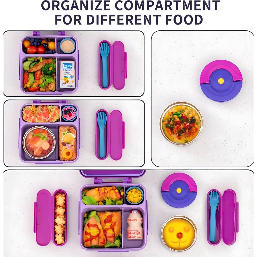 Kids Bento Lunch Box – Leak-Proof, BPA-Free, with Thermos