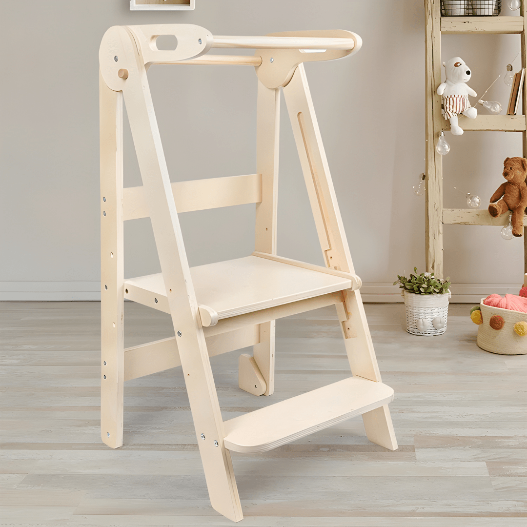 Montessori Adjustable Wooden Kids Helper Tower