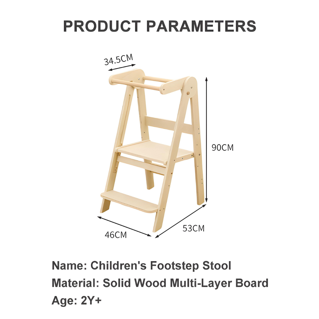 Montessori Adjustable Wooden Kids Helper Tower