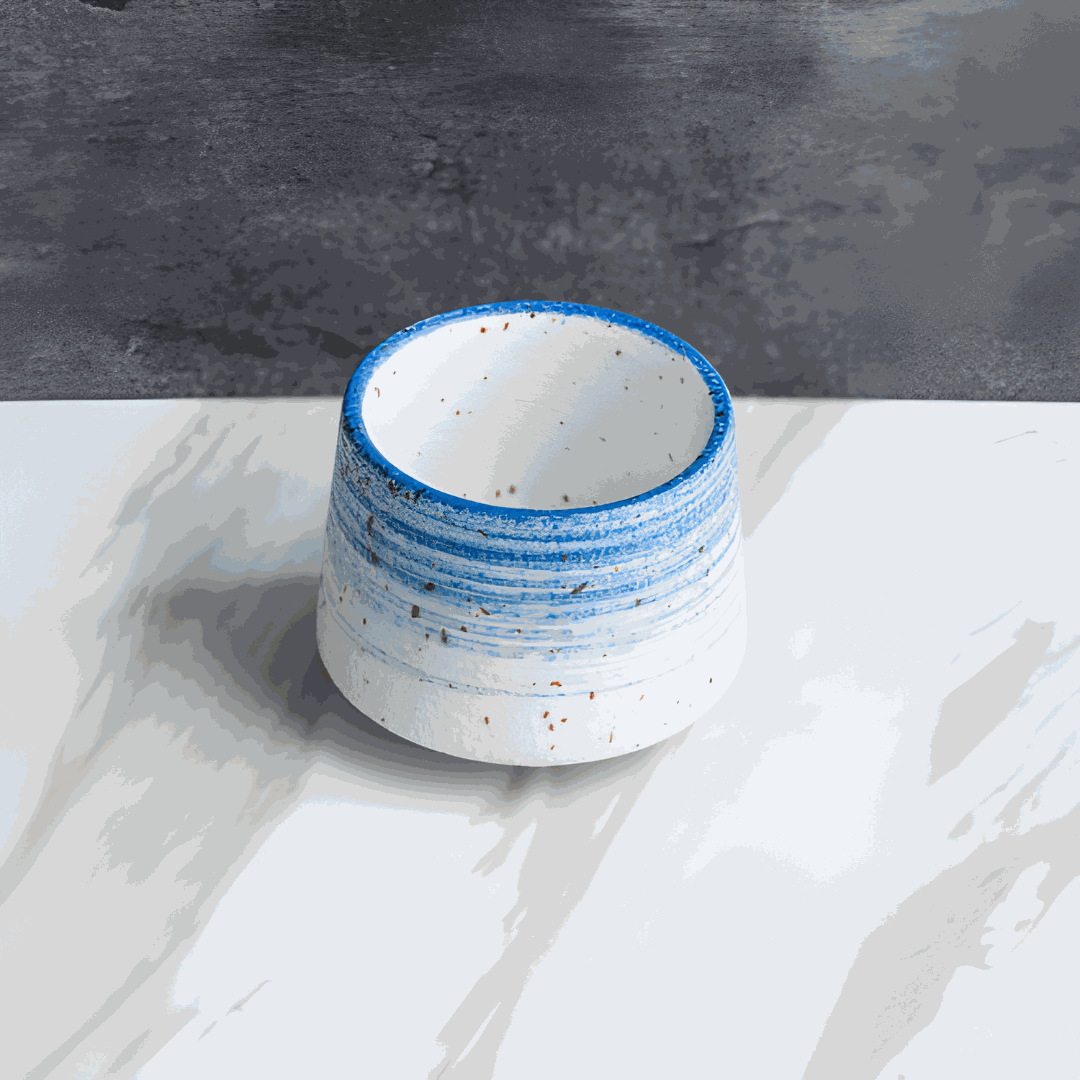 Blue Stripes Handcrafted Ceramic Tea Cup 200ML