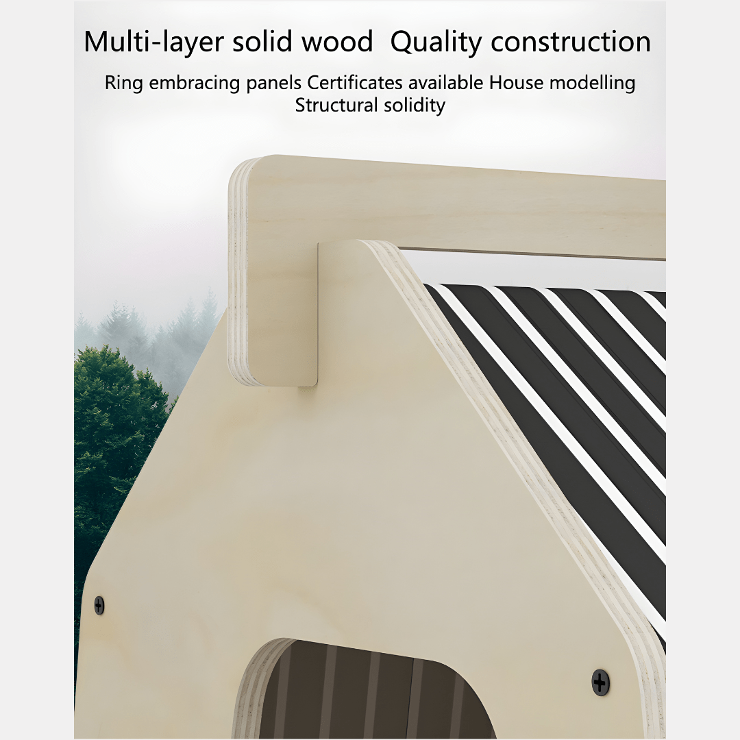 Multi-Layer Solid Wood Animal House