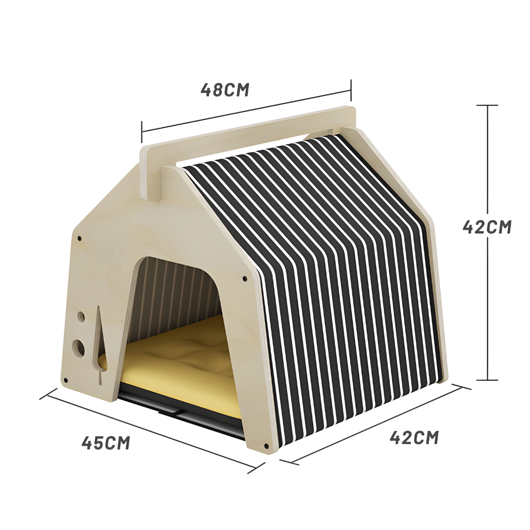Multi-Layer Solid Wood Animal House