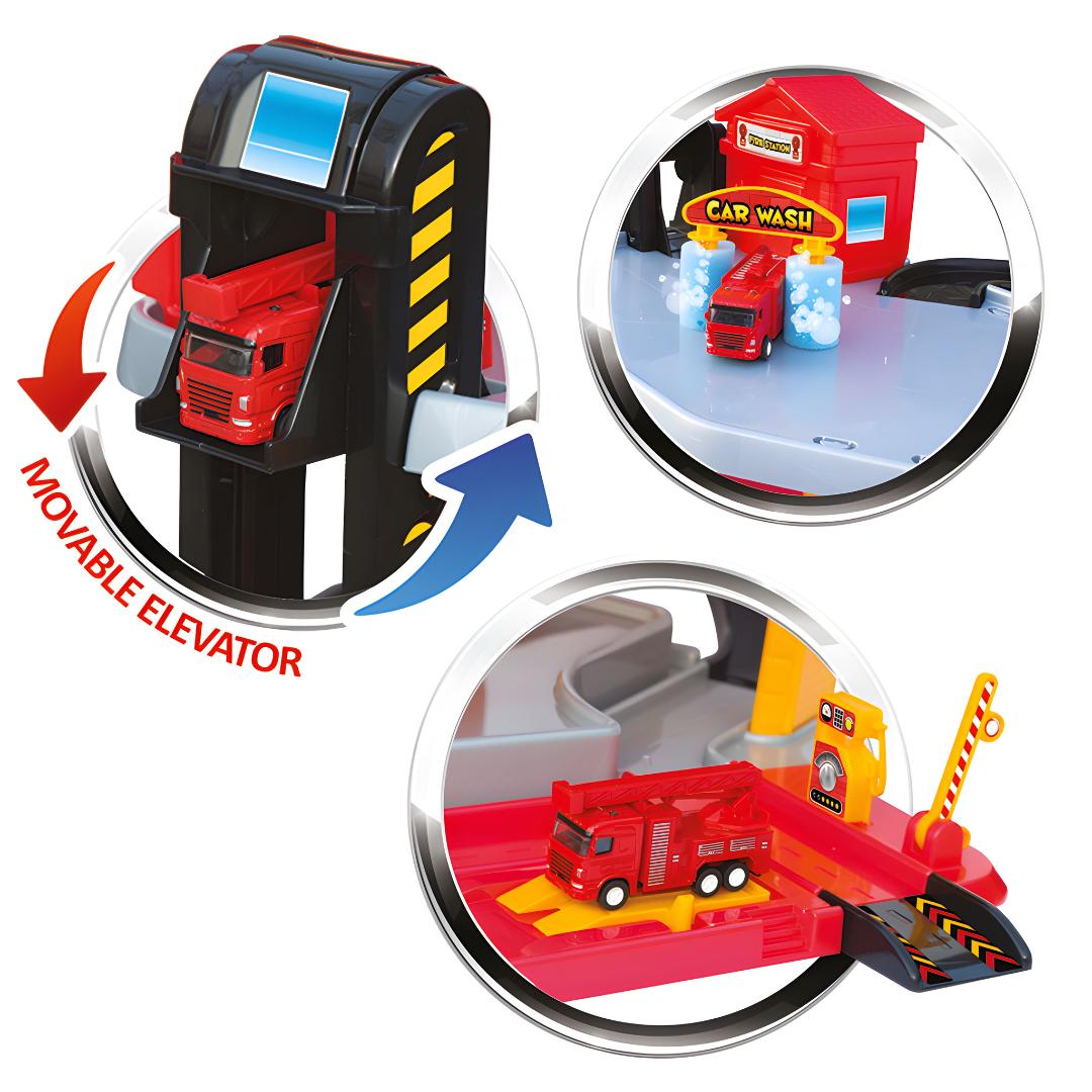 Fire Station Garage Set  3 Levels