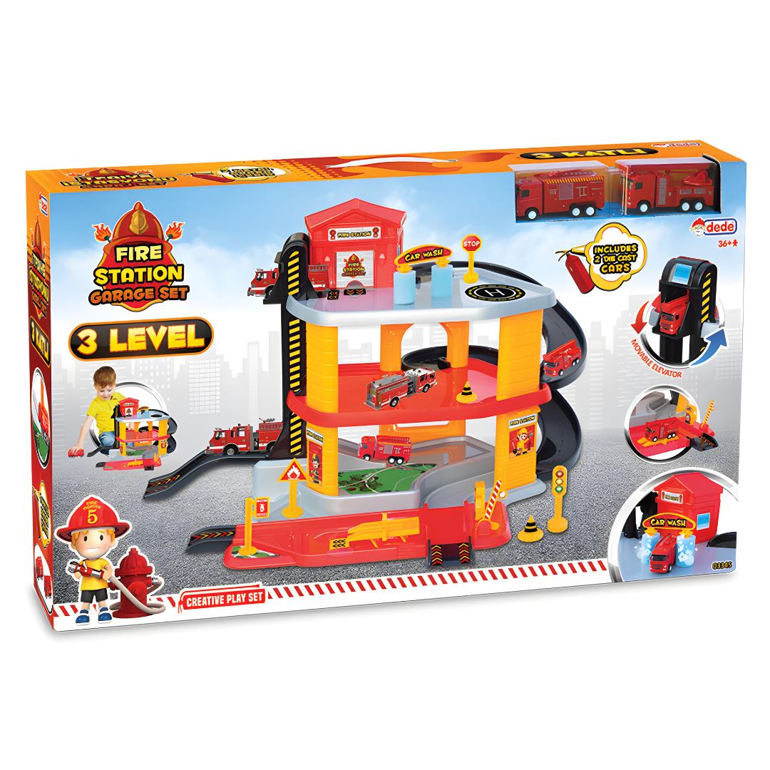 Fire Station Garage Set  3 Levels