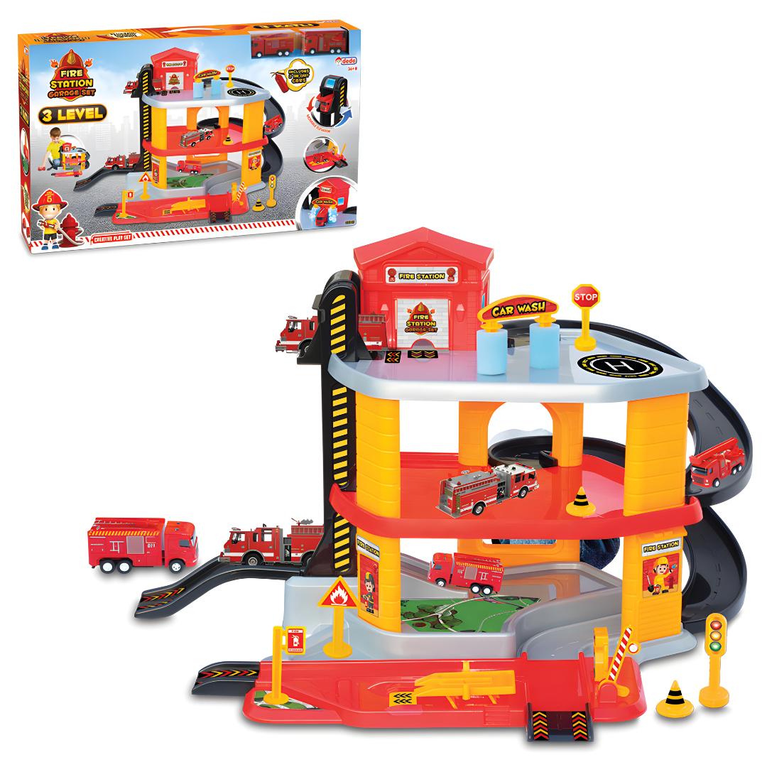 Fire Station Garage Set  3 Levels