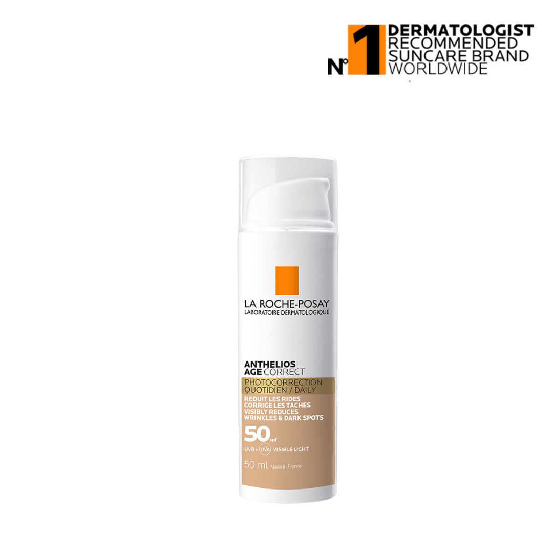 La Roche Posay Anthelios Age Correct SPF50 Tinted Anti Ageing Invisible Sunscreen with Niacinamide 50ml