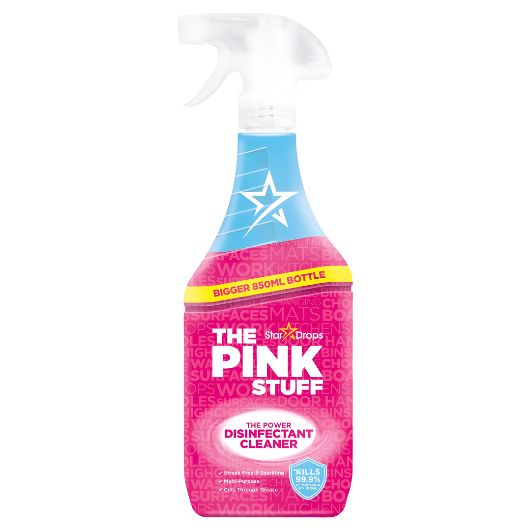 The Pink Stuff Power Disinfectant Cleaner 850ml – UK Made | Multi-Purpose & Streak-Free