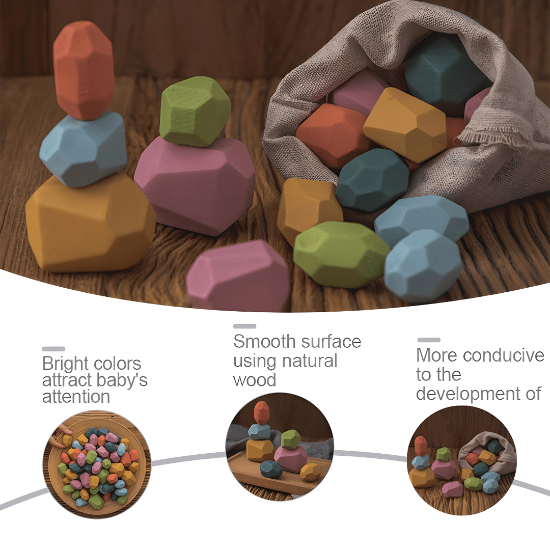 Creative Balancing Wooden Blocks – Educational Puzzle Toy Set (20 pcs)