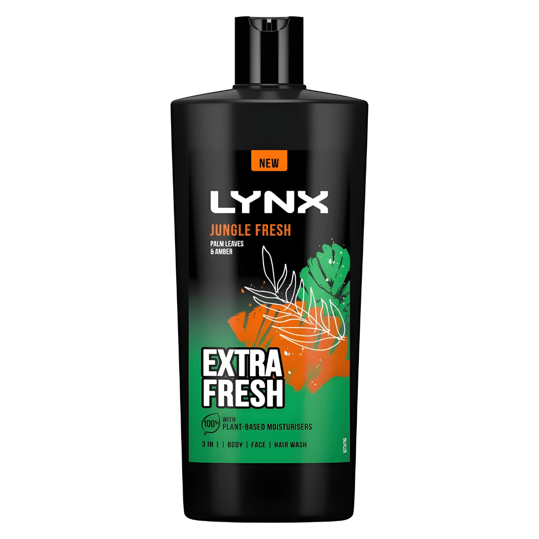 Lynx Jungle Fresh 3-in-1 Shower Gel – 700ml – Palm Leaves & Amber – EU Made For Men