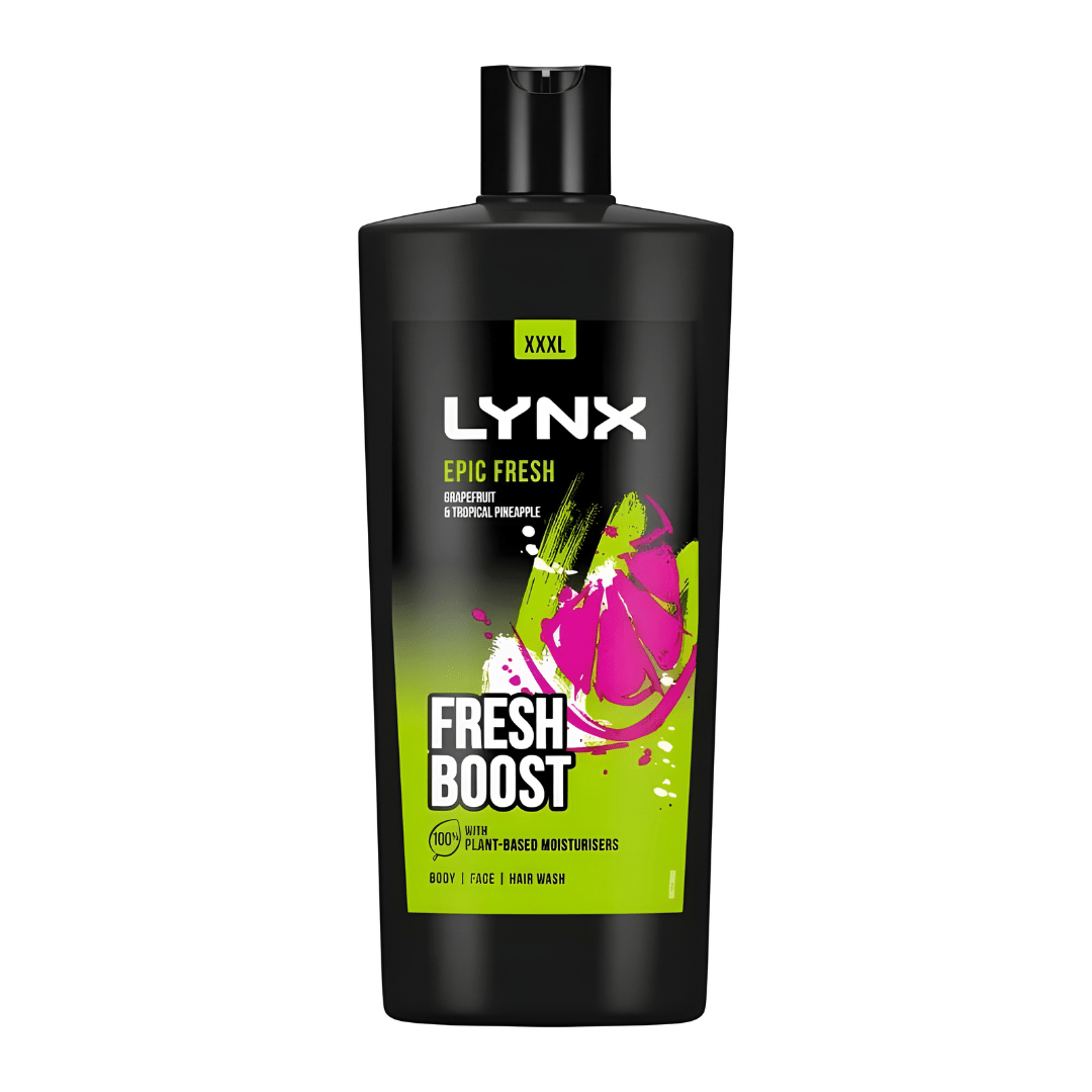 Lynx 3-in-1 Fresh Shower Gel – 700ml – Grapefruit & Tropical Pineapple – EU Made For Men