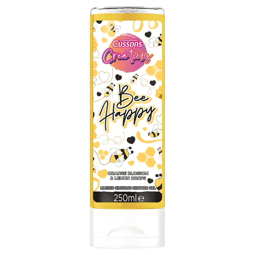 Cussons Creations Bee Happy Shower Gel 250ml – Orange Blossom & Lemon Drops – Limited Edition | UK Made