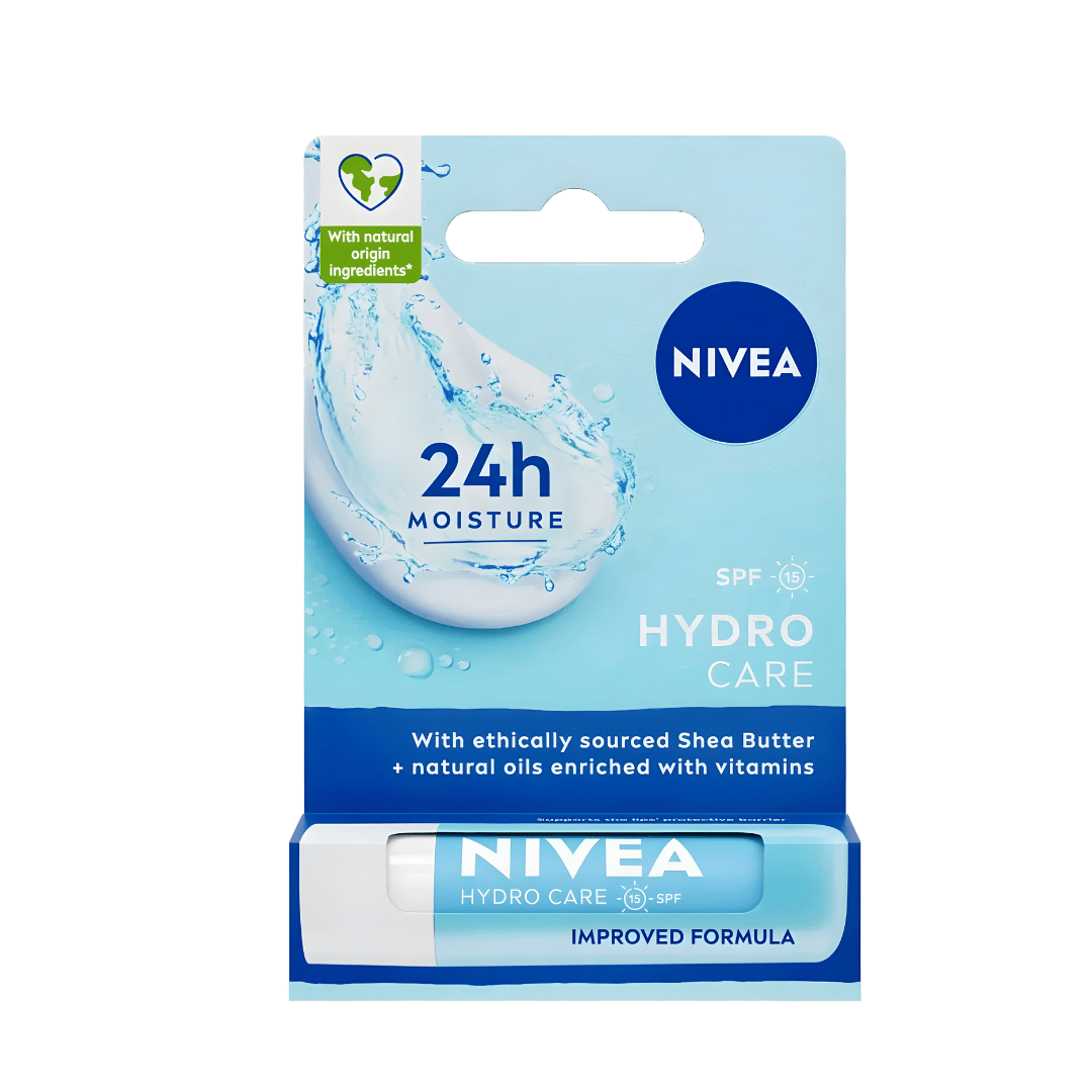 Nivea Lip Care Hydro Care SPF Lip Balm 5ml – EU Made | 24H Moisture