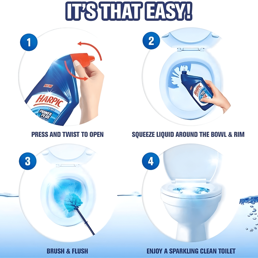 Harpic Power Plus Toilet Gel 750ml – EU Made | 10X Clean