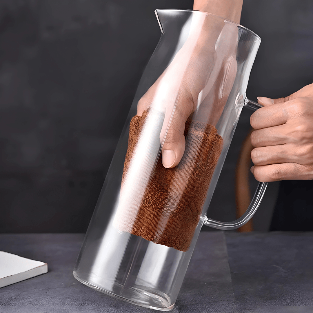 1.5L Borosilicate Glass Pitcher + 6 Cups Set (400ml)