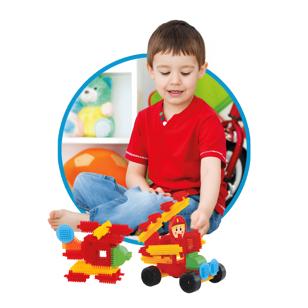 Cactus Blocks Fire Station 55pcs | Creative Building Set for Kids 3+