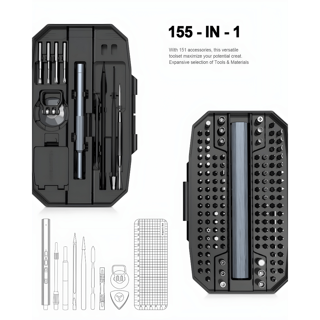 153-in-1 Cordless Magnetic Precision Screwdriver Set