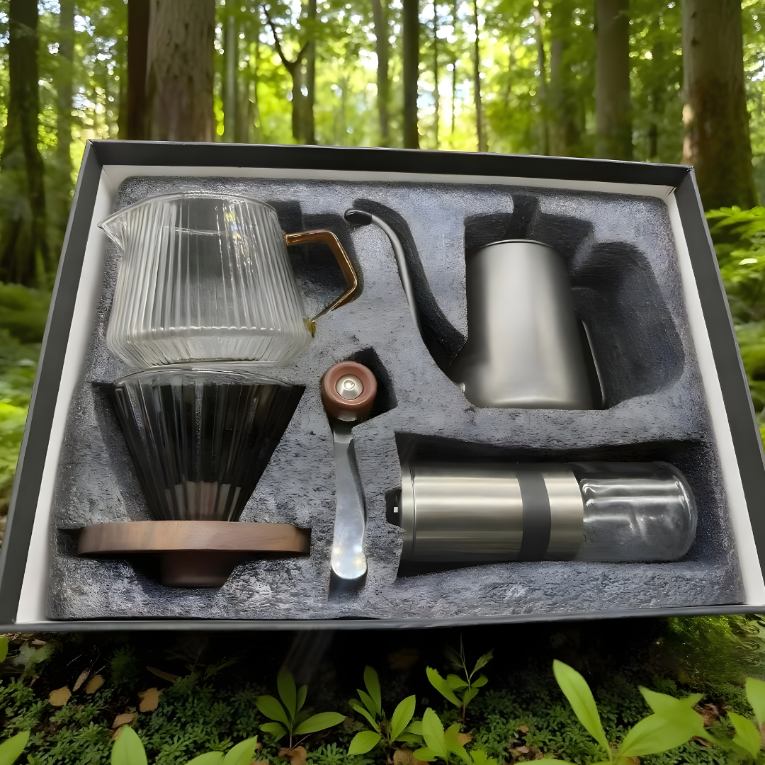 Premium Pour-Over Coffee Set – Complete 5-Piece Manual Brewing Kit