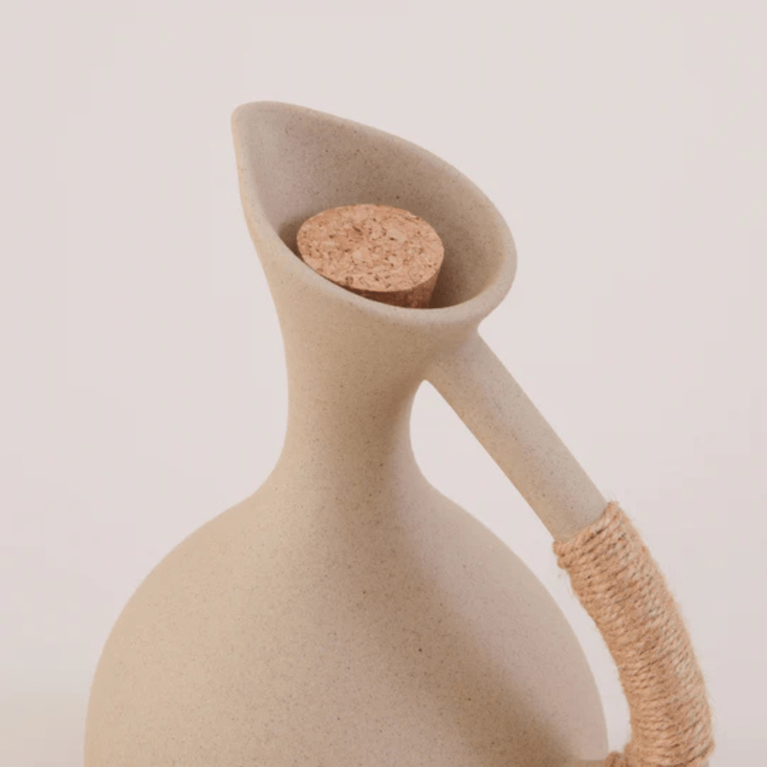 Handmade Pottery Jug & Cups Set – 9-Piece Ceramic Drinkware 1300ML