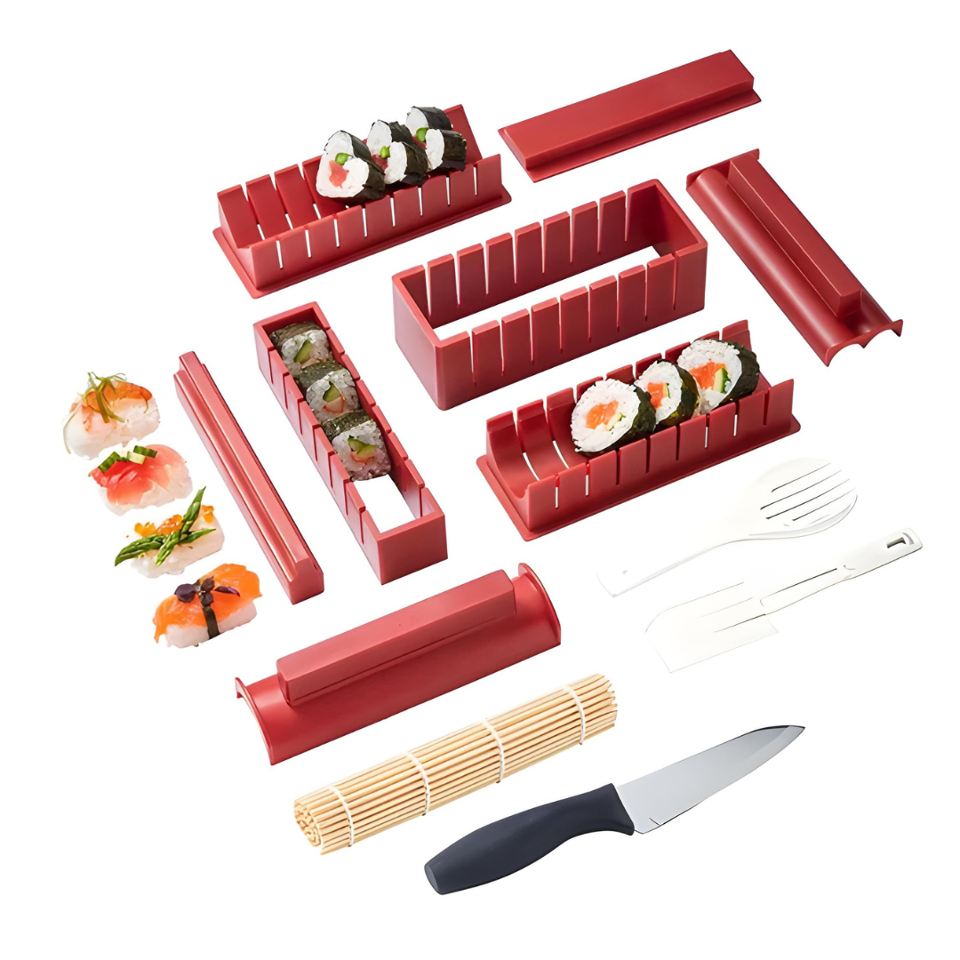 Super Sushi Maker Set – 10-Piece DIY Sushi Kit (3-in-1 Miracle Mold)