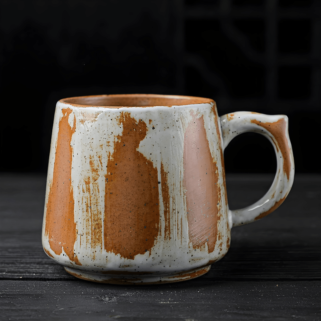Handmade Rough Pottery Mug – 360ml Rustic Ceramic Cup