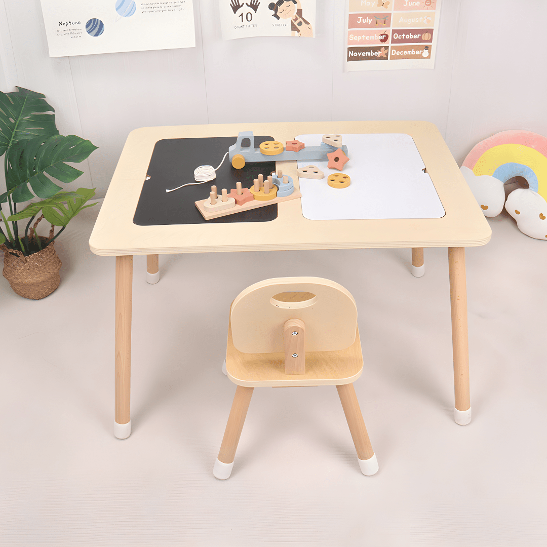 Montessori Wooden Sensory Table with Bins
