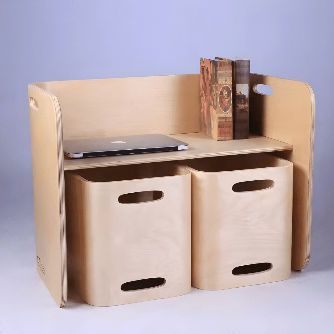 Birch Montessori Table & Chair Set – Natural Finish