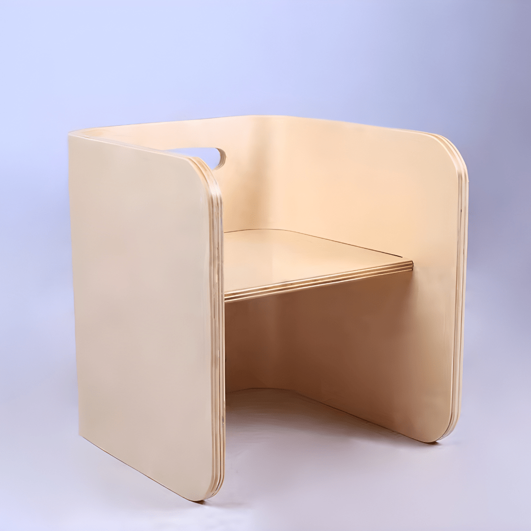Birch Montessori Table & Chair Set – Natural Finish