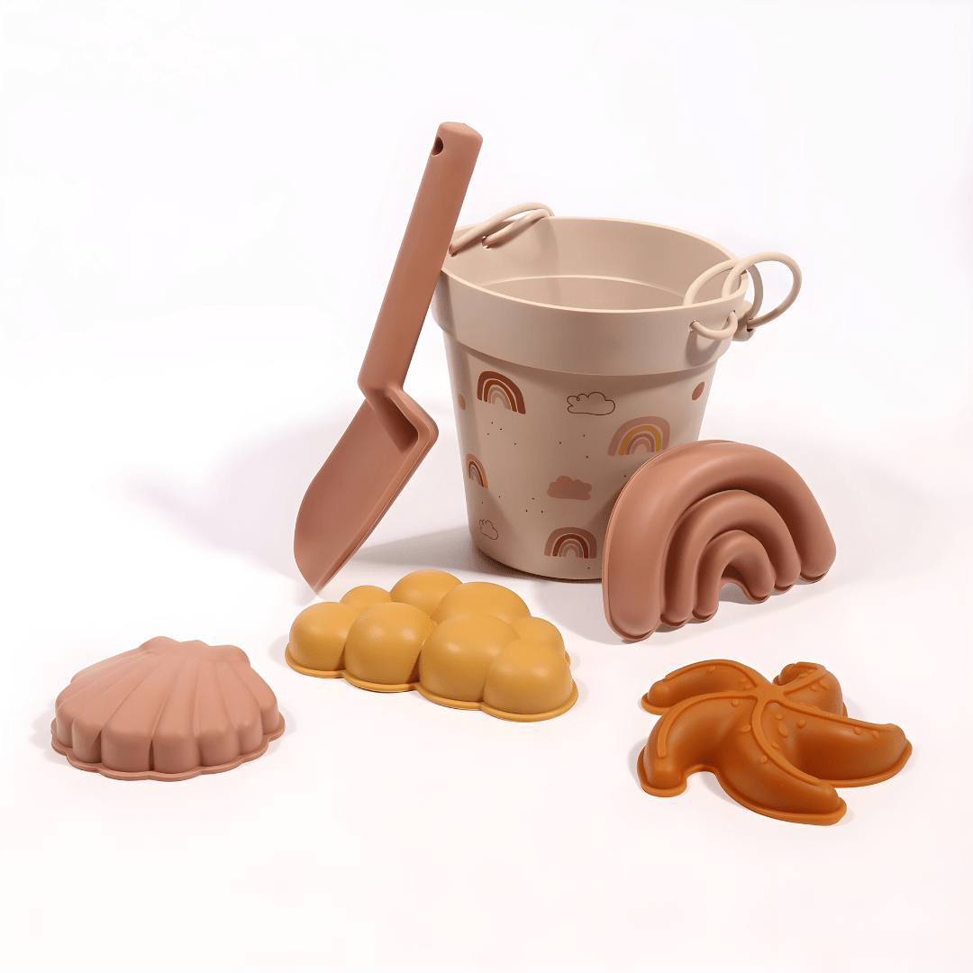 BPA-Free Silicone Beach Bucket Playset for Kids