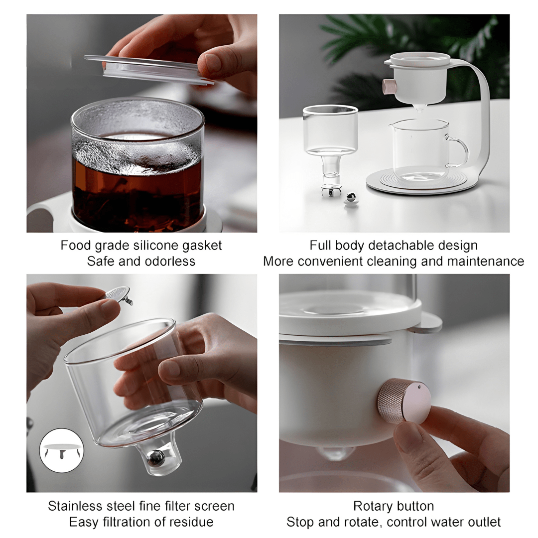 Super Premium Semi-Automatic Tea & Coffee Server – Dual Purpose Brewer (400ml)