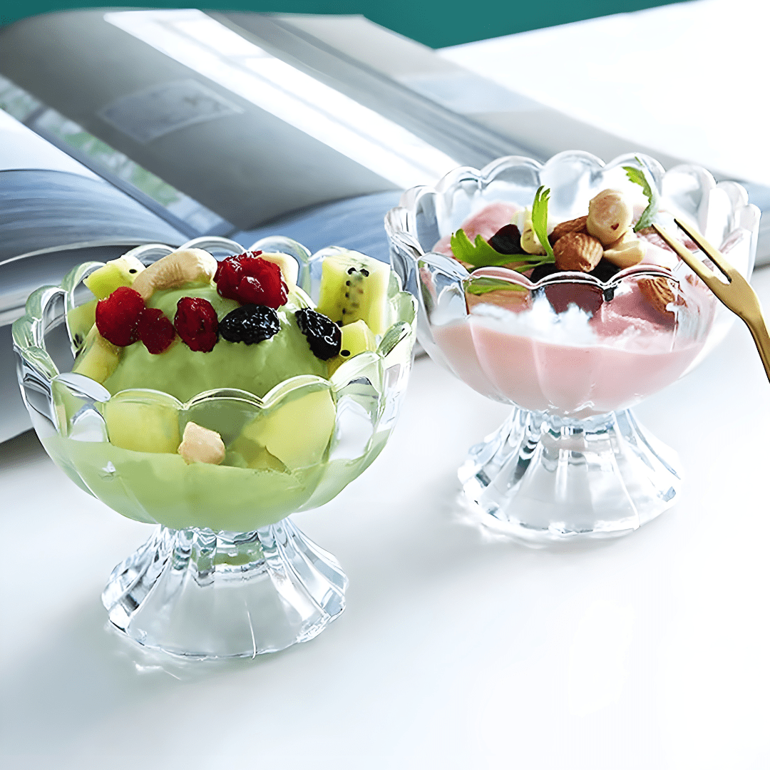 160ml Glass Dessert Bowl for Meghle, Ice Cream & Fruit