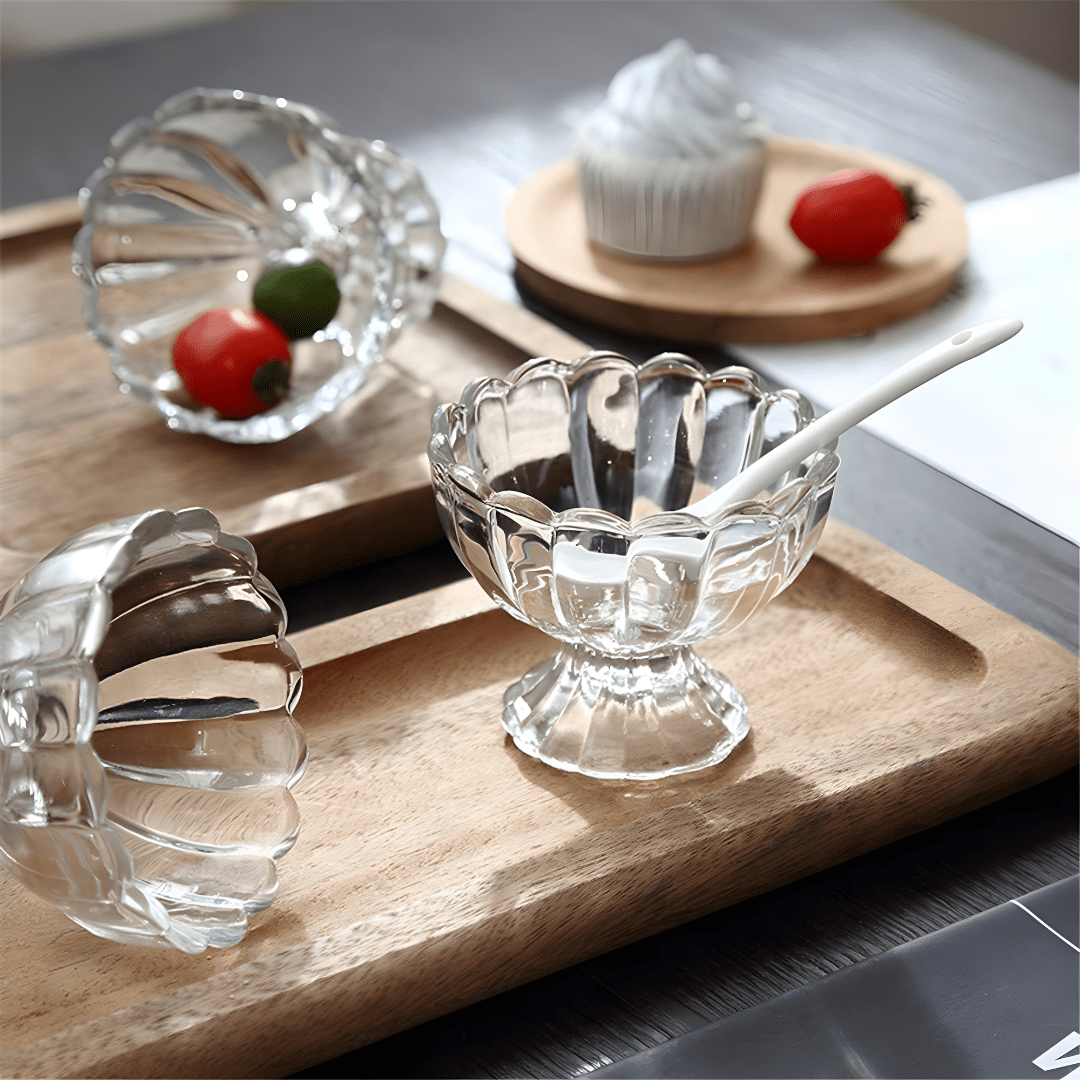 160ml Glass Dessert Bowl for Meghle, Ice Cream & Fruit